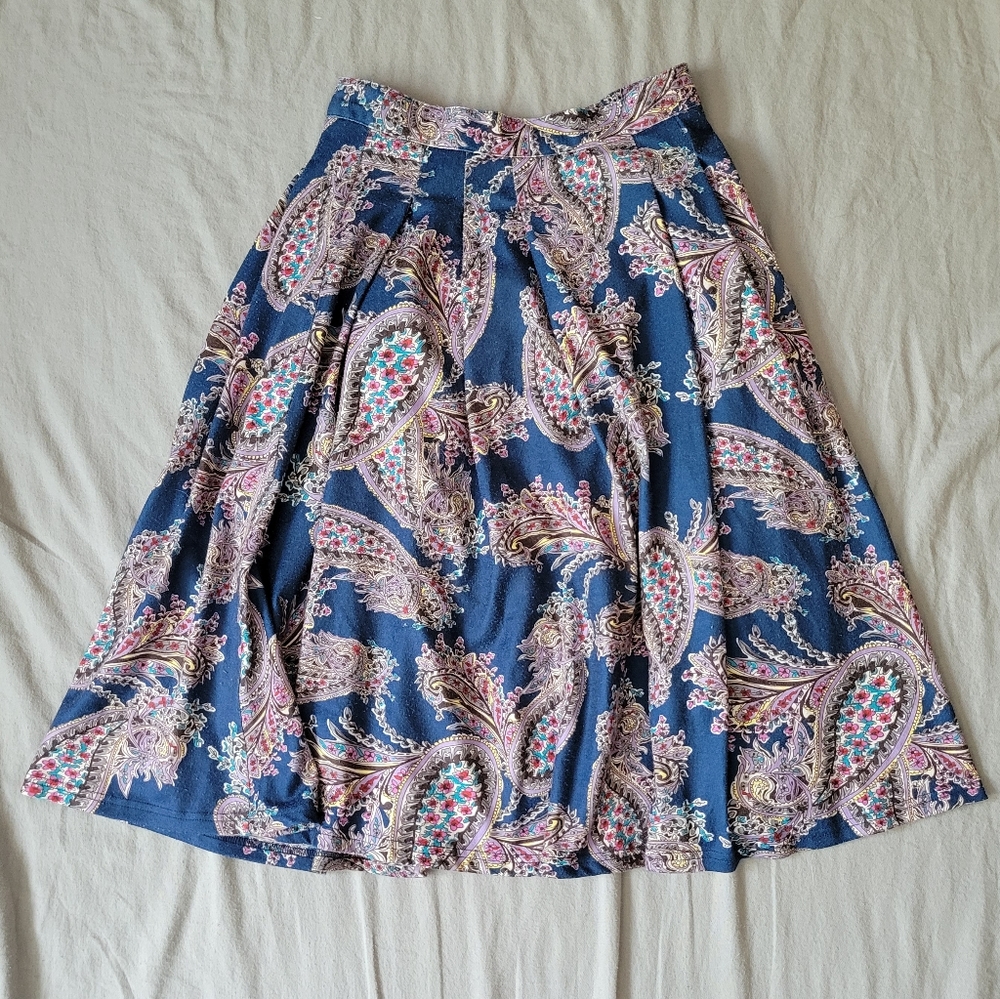 Blue Midi Skirt